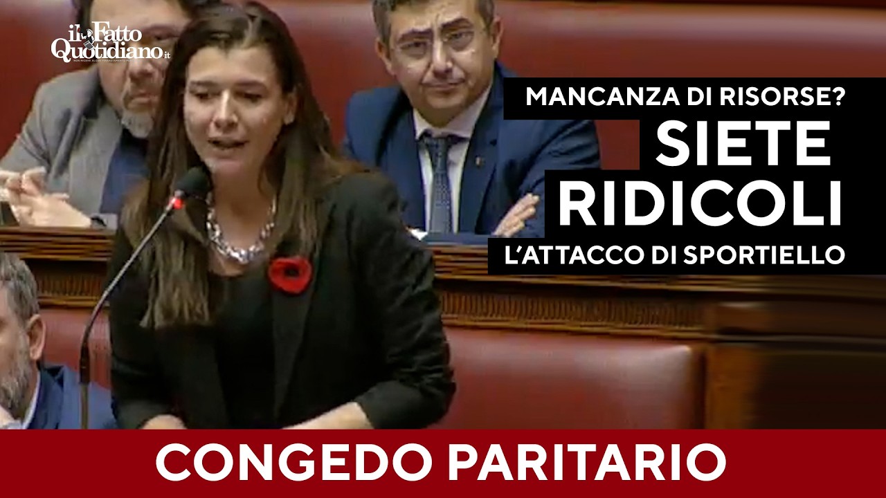 Sportiello: "Ridicoli, vi nascondete dietro le coperture ma non volete il congedo paritario"