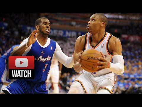 Chris Paul vs Russell Westbrook Full Duel Highlights 2014 West Semis G1 - Clippers at Thunder