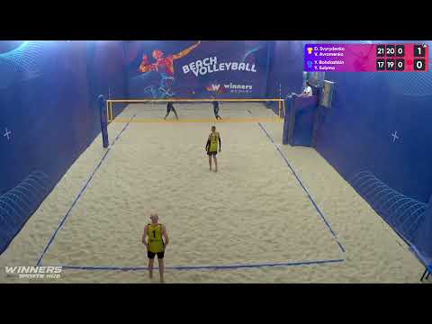 19:50 D. Svyrydenko / V. Avramenko - Y. Bohdashkin / Y. Sulyma 12.08.2022 | Winners Beach Volleyball