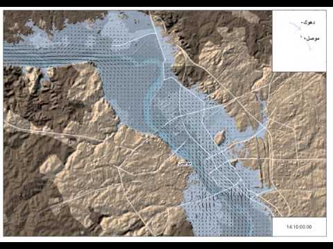 The Mousel dam breach - dummy modelling results