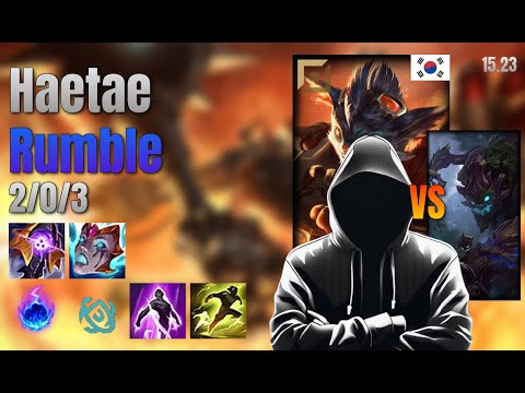 Haetae Top Rumble vs Maokai lol KR solo rank Full Game 15.23 | 해태 럼블 vs 마오카이