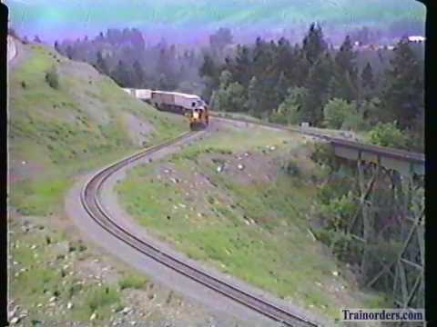 Classic Railroad Series 10 - CN in Fraser River Canyon, BC June 8, 1988