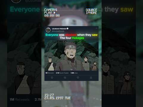 😈 EVERYONE WAS SHOCKED WHEN THE SAW THE FOUR HOKAGES #hokage #anime #narutoshippuden #animeshorts