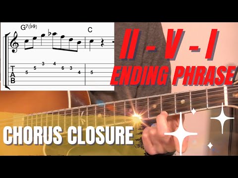 Classic II V I Django's ending demonstrated over All of Me