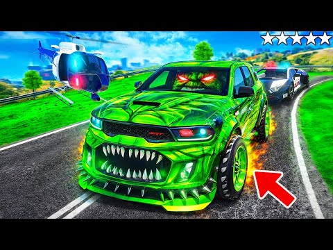 Police chase HULK in GTA 5! (Police vs. Thief)