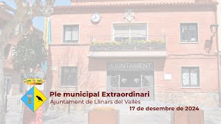 Ple extraordinari del dia 17 de desembre de 2024