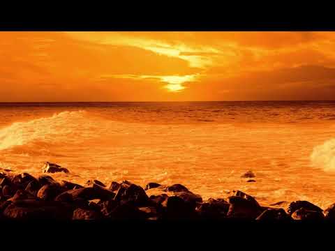 Soothing Orange Sunset with Sea - Video & Audio