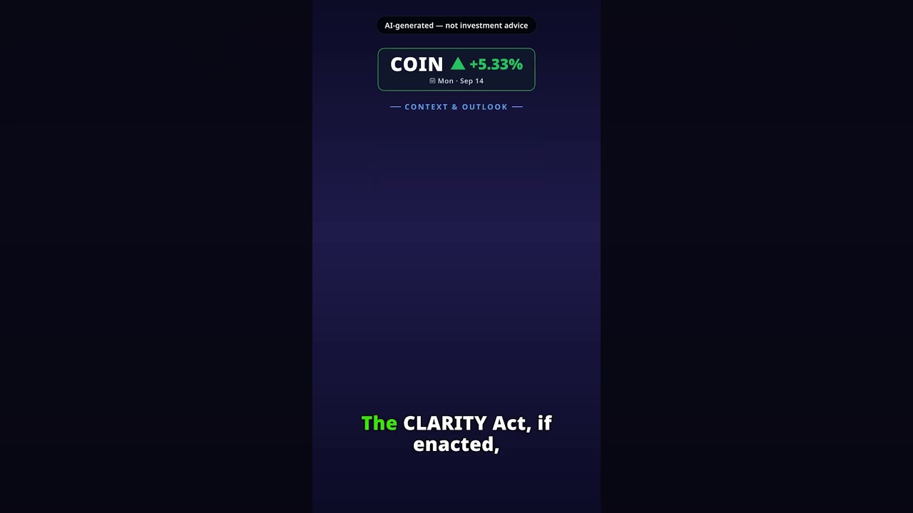 ¿Por qué repunta la acción de Coinbase hoy? COIN +5.33% (14 sep)