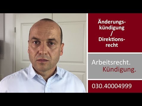 Änderungskündigung III - Direktionsrecht (Abgrenzung) | Fachanwalt Alexander Bredereck
