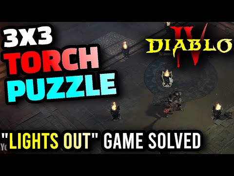 Cellar 3x3 Torch Puzzle SOLUTION - Diablo 4