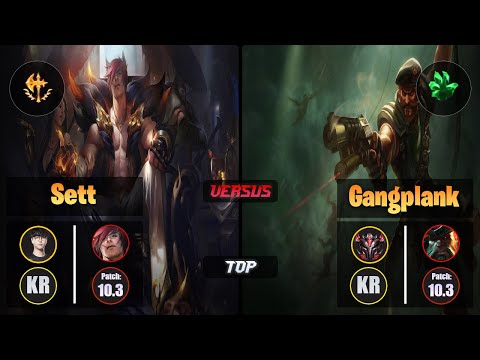 Roach SETT (Top) [Conqueror] VS GANGPLANK - Grandmaster KR Patch 10.3