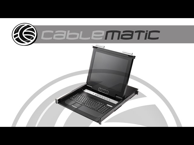 Vídeo relacionado con Yinker KVM VGA de 8 Puertos Para Montaje en Rack - Selector de Escritorio Con Cable, 8 Cables, 4 Concentradores USB y Orejas de Montaje