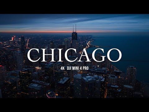 Cinematic Chicago Skyline - Aerial 4K Night Drone Film