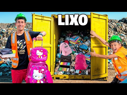 ACHAMOS TODO MATERIAL ESCOLAR DE 2025 NESSE LIXAO