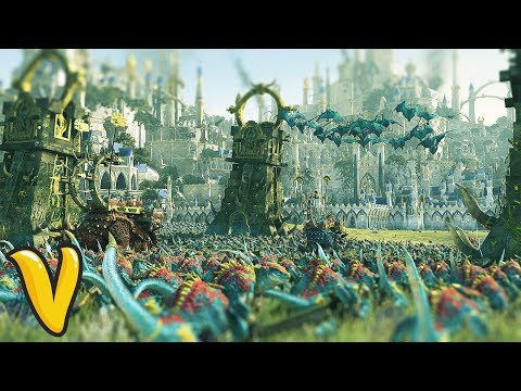 WARHAMMER 2 LIZARDMEN SIEGE! Total War Warhammer 2 Lizardmen VS High Elves!