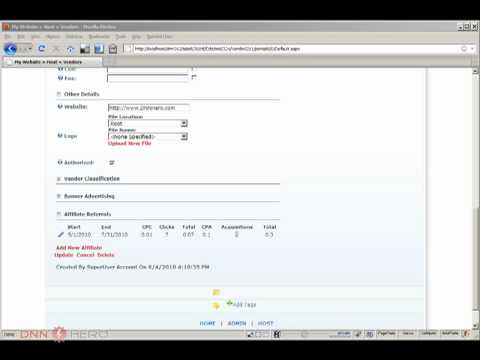 DotNetNuke Tutorial, Affiliate Marketing second shot - Video #60