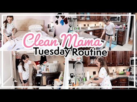 Keeping Up With CLEAN MAMA | Tuesday Routine Clean Mama Cleaning Schedule