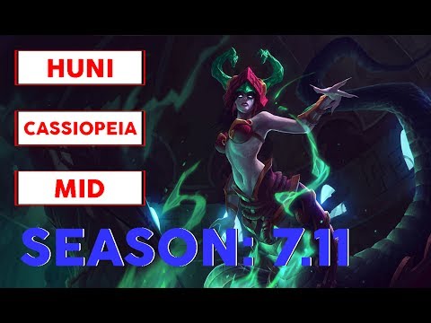 SKT T1 Huni Cassiopeia Mid Challenger Korean Pro Replay