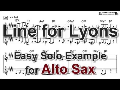 Line for Lyons - Easy Solo Example for Alto Sax