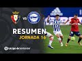 Resumen de CA Osasuna vs Deportivo Alavés (1-1)