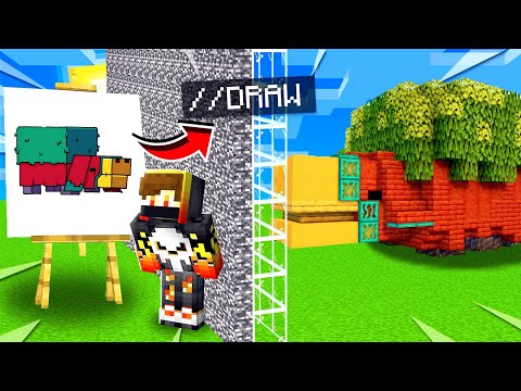 Dash Empire - MINECRAFT NOOB VS PRO : i CHEATED with DRAWING MOD
