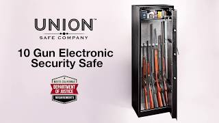 UNION SAFE COMPANY 10 Gun Electronic Security Safe  - Item 64011