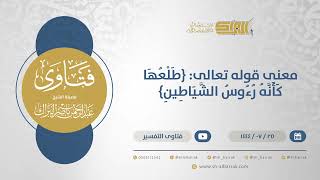 صورة معنى قوله تعالى: {طلعها كأنه رءوس الشياطين} - الشيخ عبدالرحمن البراك (12050)