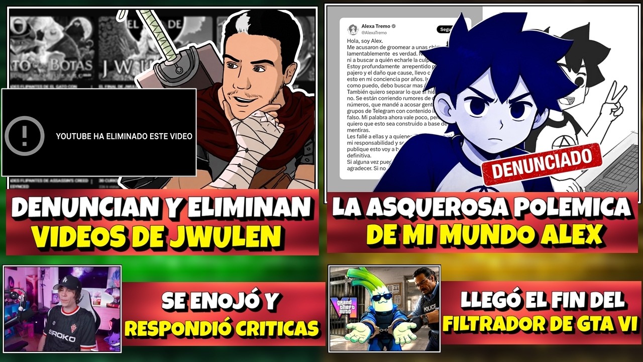 LOGRAN ELIMINAR VIDEOS DE JWULEN por DENUNCIA | MIMUNDOALEX en GRAVES PROBLEMAS | RUBIUS en POLEMICA