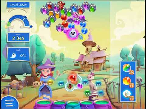 Bubble Witch 2 Saga Level 3229 with no booster & 1 bubbles left