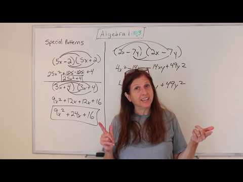 Algebra 1: Special Polynomial Patterns (10.3)
