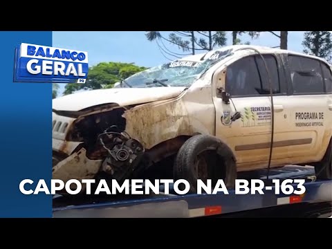 Carro furtado da Secretária de Agricultura de Vera Cruz do Oeste é localizado após capotamento