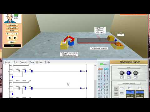 PLC FX Series   MITSUBISHI  Part Sorting by Size