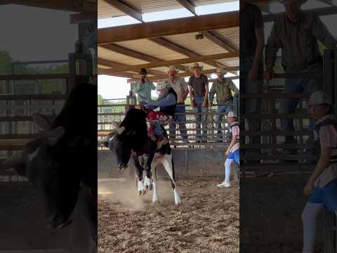 His first time on a BULL!