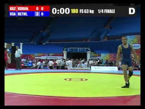 2012 Cadet Worlds 63kg - Zain Retherford (USA) vs. Separ Kubandykov (KGZ)