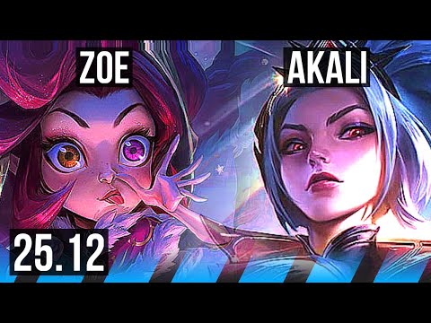 ZOE vs AKALI (MID) | 7/2/12, Rank 12 Zoe | EUW Challenger | 25.12
