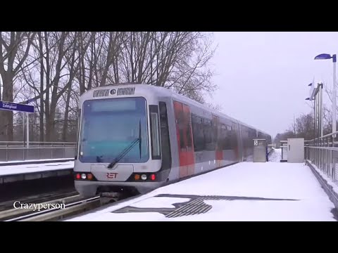 RET SG2/1 Metro in de Sneeuw, Zalmplaat - Hoogvliet Rotterdam