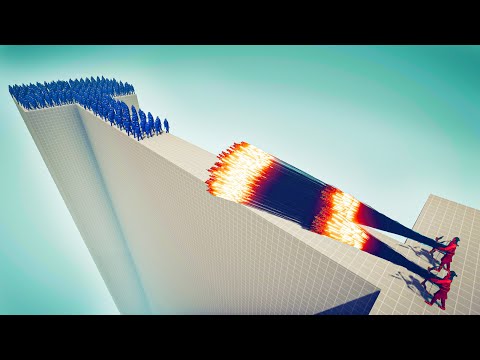 CAN 100 NINJA CROSS THE BRIDGE? - Totally Accurate Battle Simulator TABS