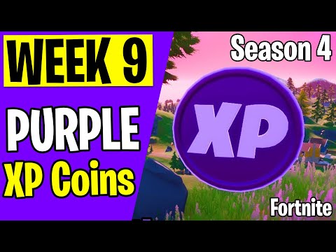 WEEK 9 - Purple XP Coins Locations! (20,000 XP) - Season 4