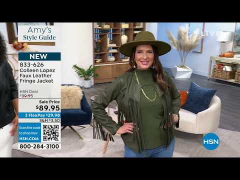 Colleen Lopez Faux Leather Fringe Jacket