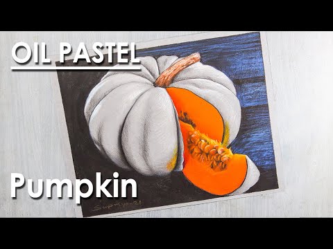 Oil Pastel Still Life Drawing Pumpkin | step by steps to follow