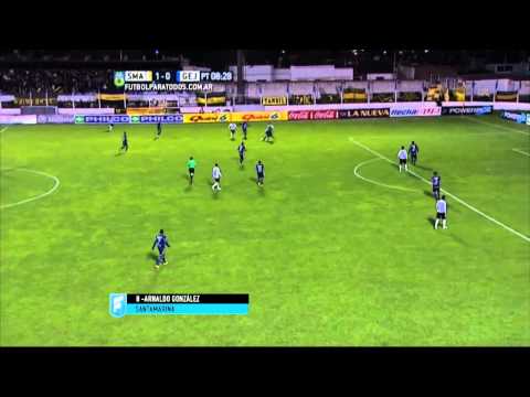 Gol de González. Santamarina 1 - Gimnasia (J) 0. Fecha 19. Primera B Nacional 2015. FPT.