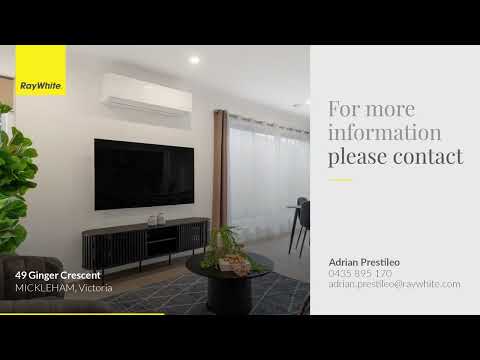 49 Ginger Crescent, Mickleham, VIC 3064, 3 कमरे, 2 बाथरूम, House