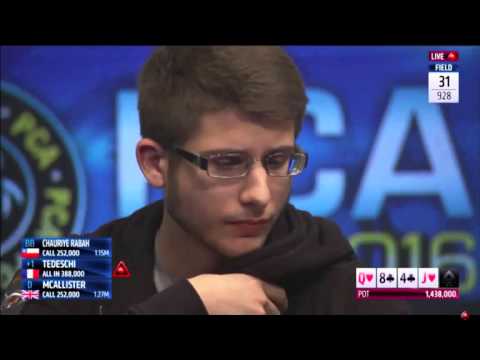 PCA 2016 - Main Event (Day 4): Chauriye vs Mcallister vs Tedeschi