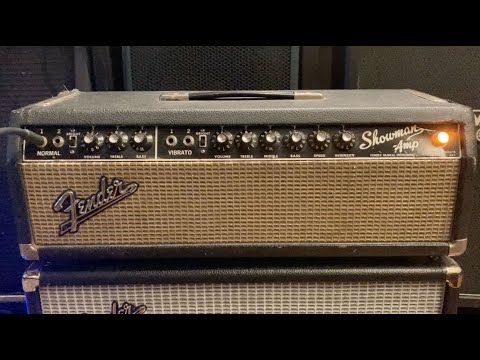 Fender Showman 2-Channel 85-Watt Guitar Amp Head 1965 - Blackface image 12