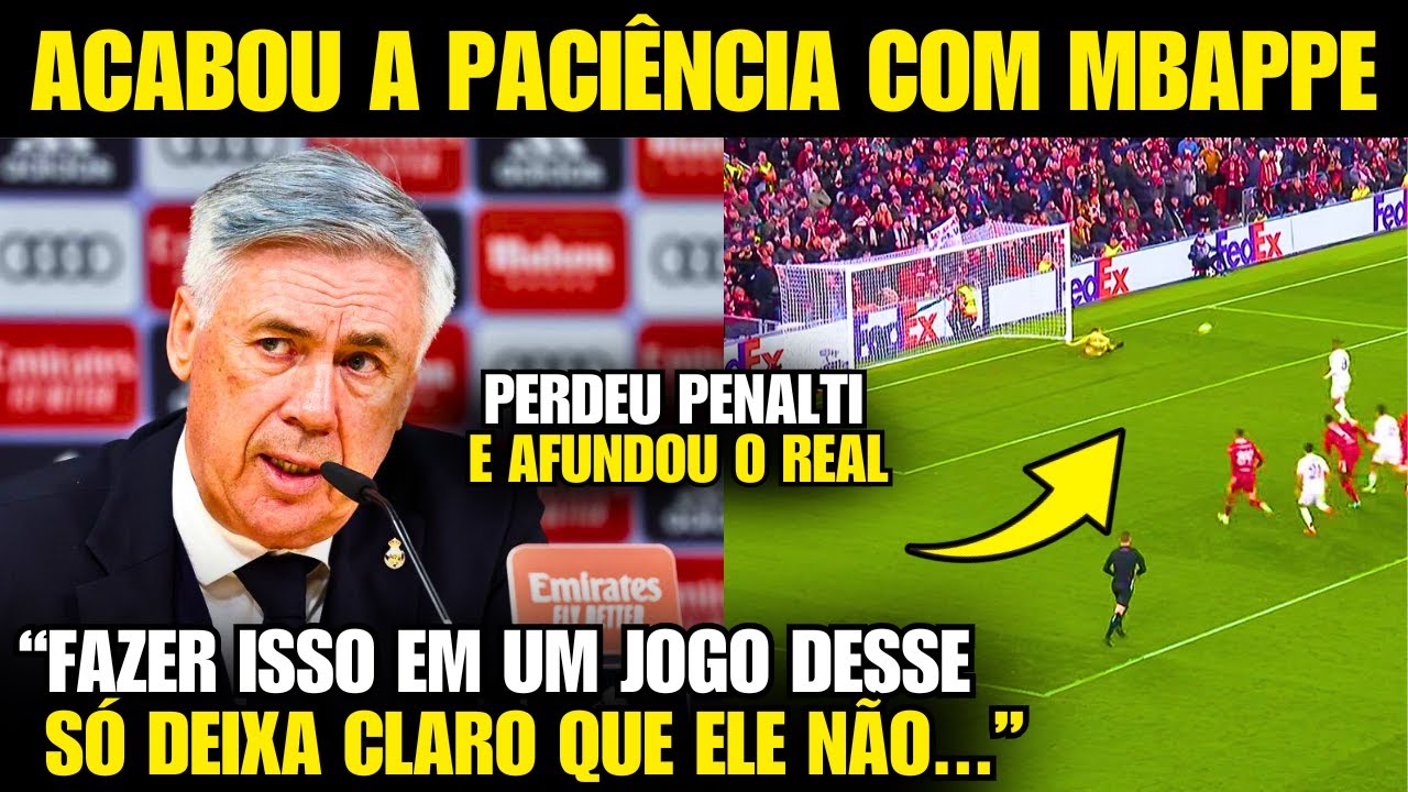 🚨 NOSSA! Olha a REAÇÃO DO ANCELOTTI ao JOGO PÉSSIMO DO MBAPPE na DERROTA PRO LIVERPOOL HOJE