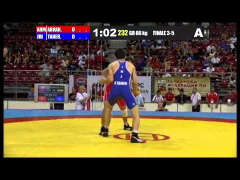 R.Taheri (IRI) vs T.Abrahamyan (ARM) 66kg 3-5 Final - GR - 2013 Junior World Championships