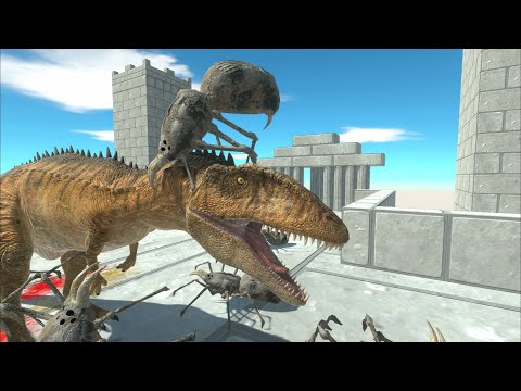 Carcharadontosaurus vs Giant Invertebrates - Animal Revolt Battle Simulator