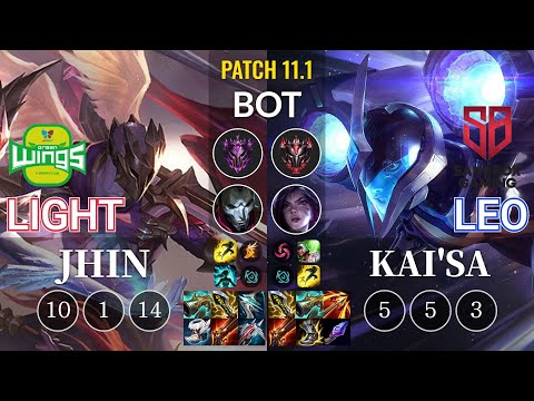 JAG Light Jhin vs SB Leo Kai'Sa Bot - KR Patch 11.1