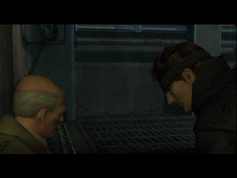 Snake goes mental and draws a gun on Baker for literally no reason - MGS: The Twin Snakes