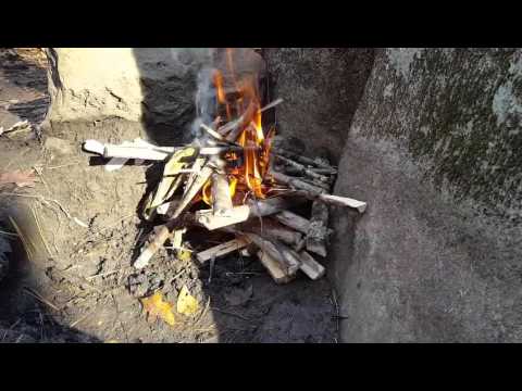 Birch Bark Oil/Wood Storage Lean-to